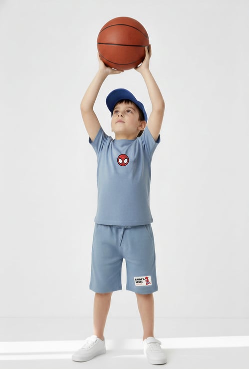 Boys Spiderman Shorts Set