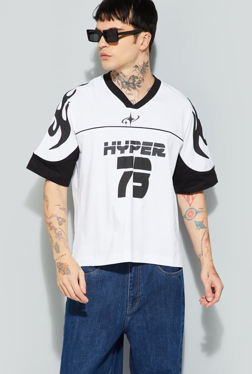 URB_N Men Printed Boxy Fit T-shirt