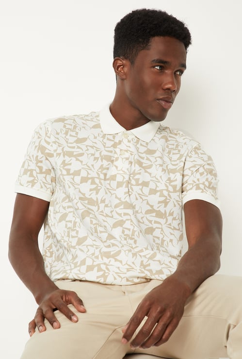 Men Printed Polo T-shirt