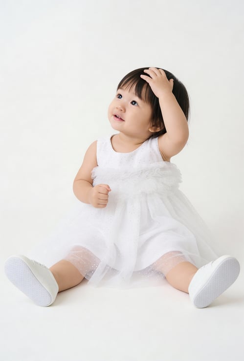 Girls Embellished Tulle Dress