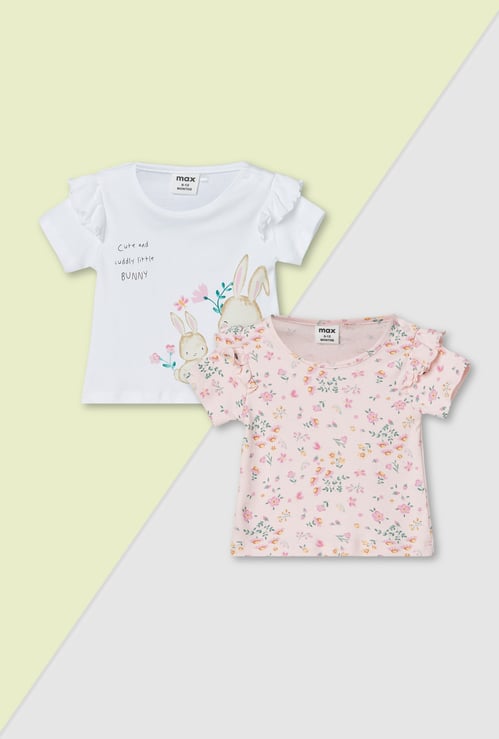 Girls Printed Top - Pack of 2