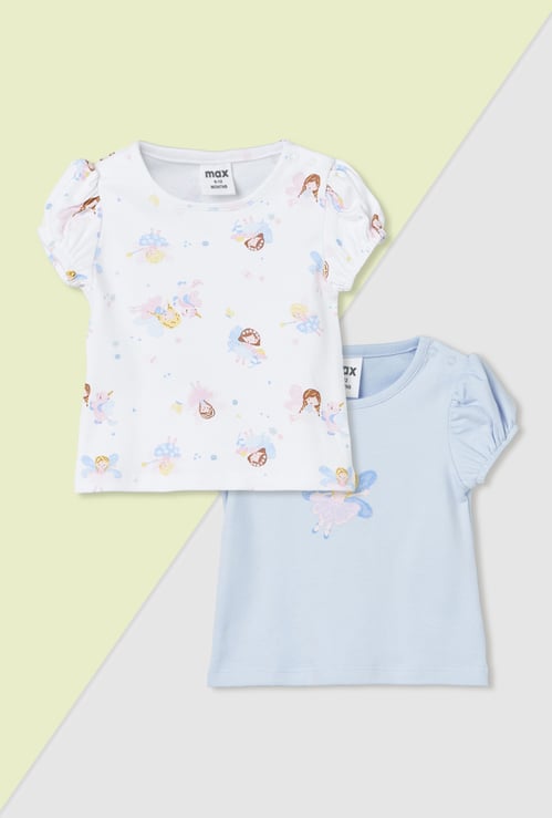 Girls Printed Top - Pack of 2