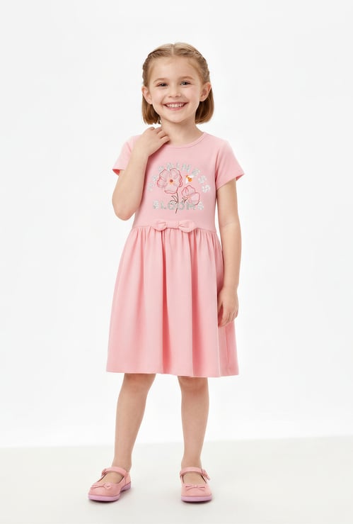 Girls Applique A-Line Dress