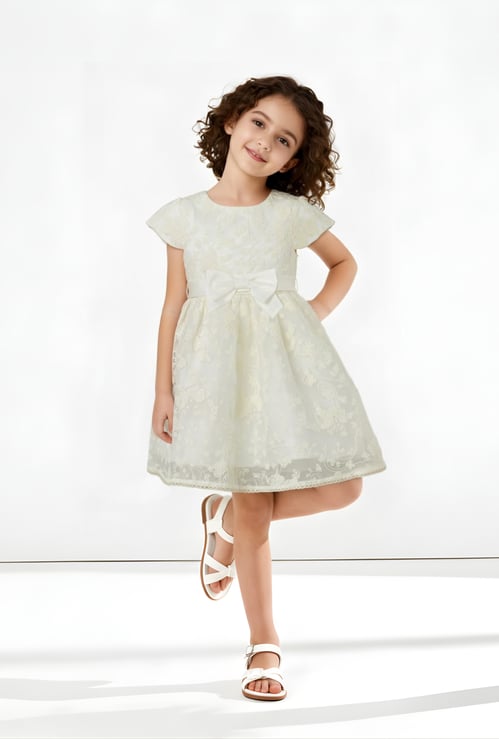 Girls Embroidered A-line Dress