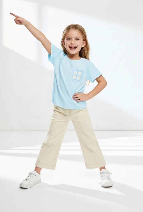 Girls Crochet Knit Top