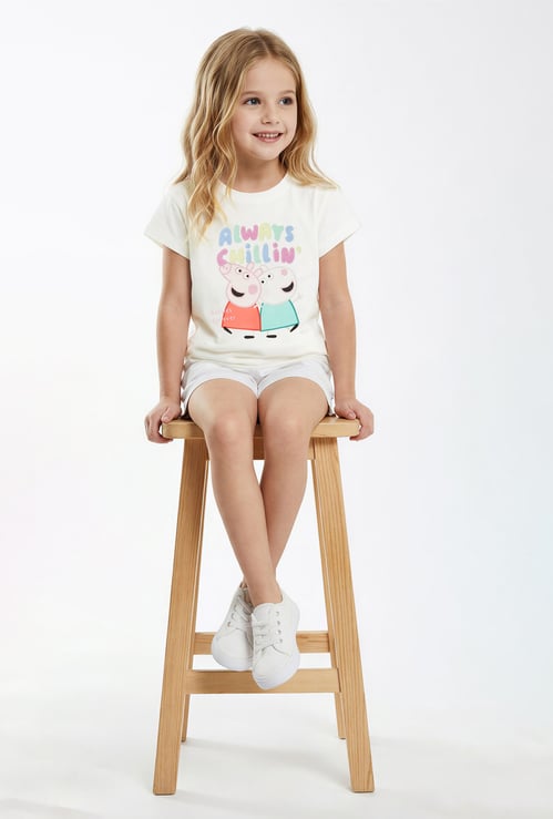 Girls Peppa Pig Print T-shirt