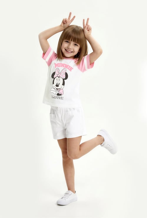 Girls Minnie Print T-shirt