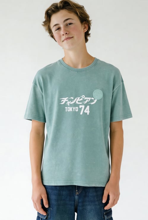 Boys Printed Oversized T-shirt