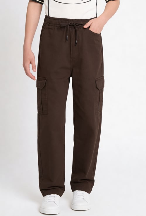 Boys Solid Twill Cargos