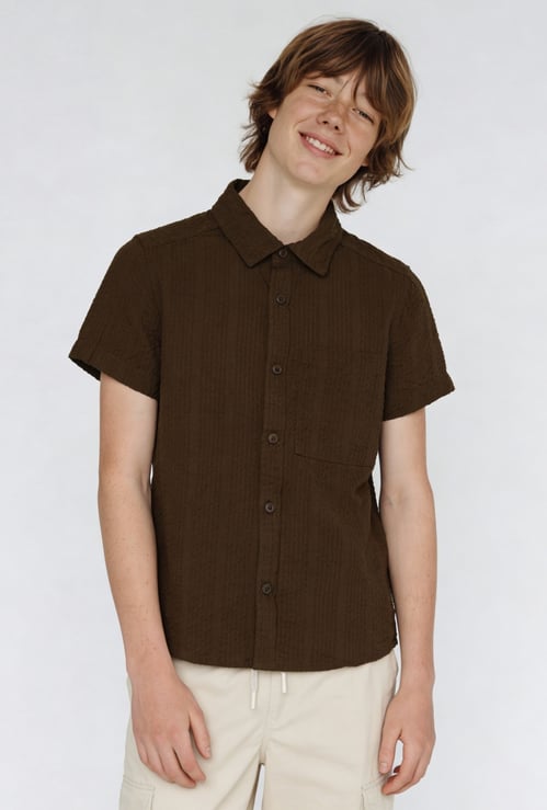 Boys Seersucker Shirt