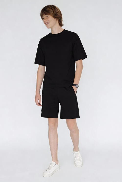 Boys Solid Shorts Set