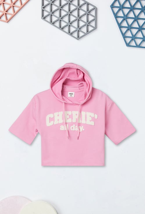 Girls Chennile Hooded T-shirt