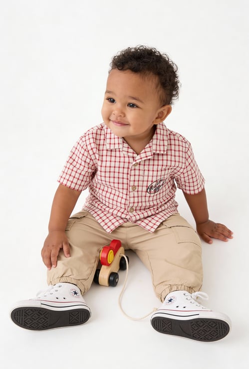 Boys Mickey Mouse Checked Shirt