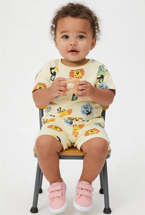 Boys Printed Shorts Set