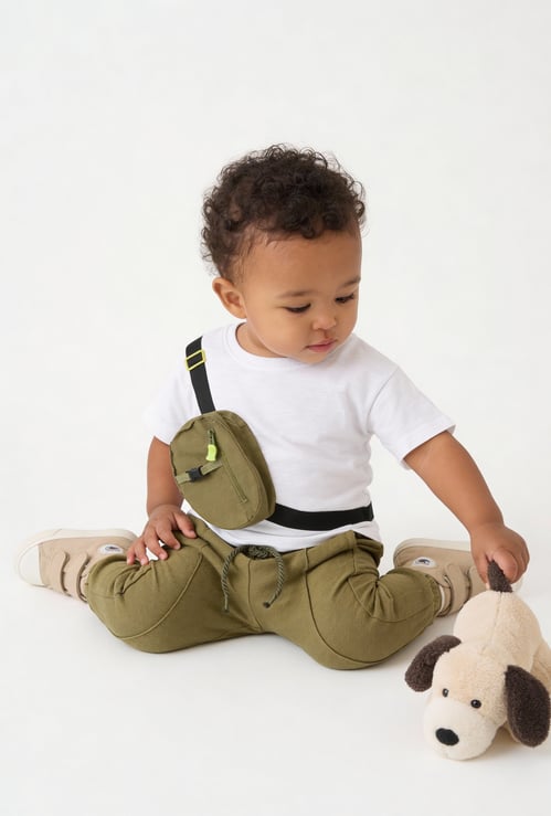 Boys Pouch Detail Joggers Set