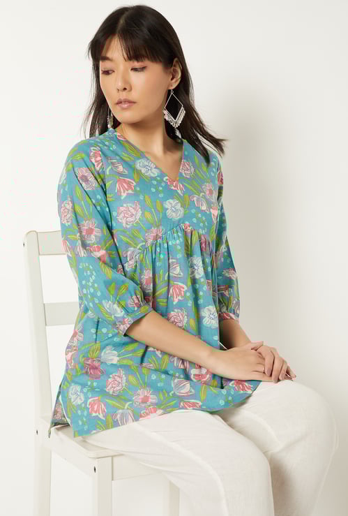 Women Floral Print Tunic