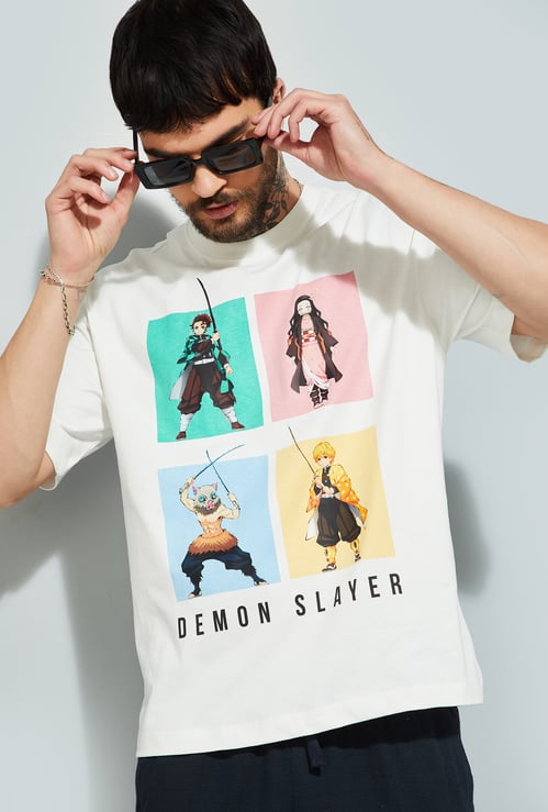 URB_N Men Demon Slayer Oversized T-shirt