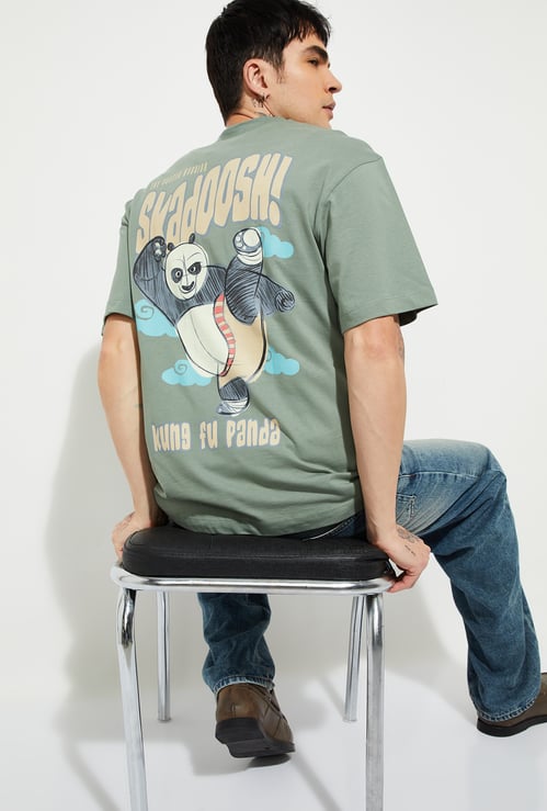 URB_N Men Kung Fu Panda Oversized Printed T-shirt