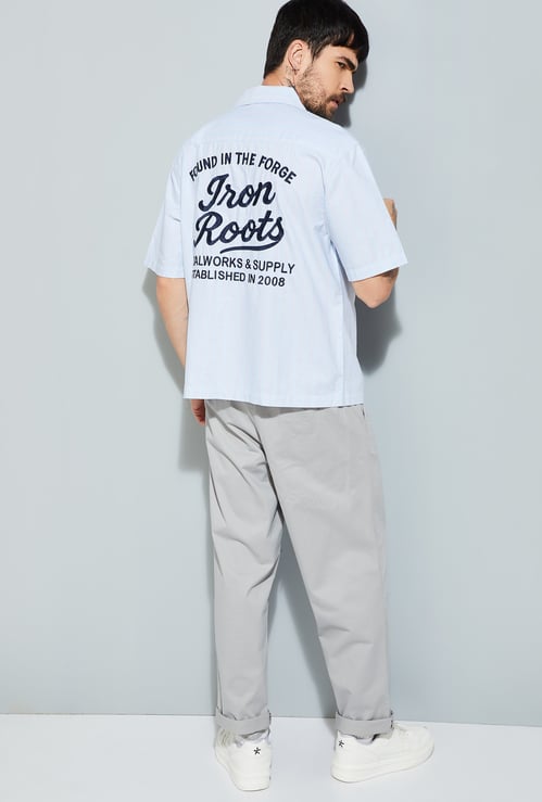 URB_N Men Striped Oversized Shirt