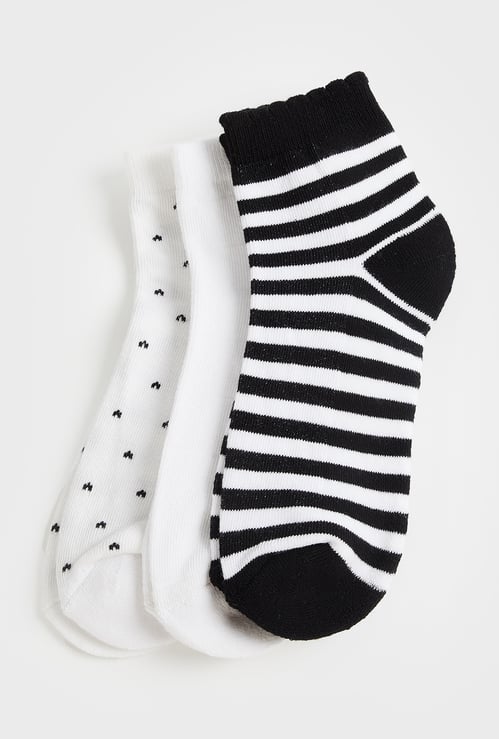 Girls Assorted Ankle Length Socks - Pack of 3