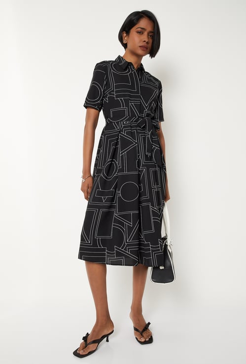 Women Printed Shirt Dress