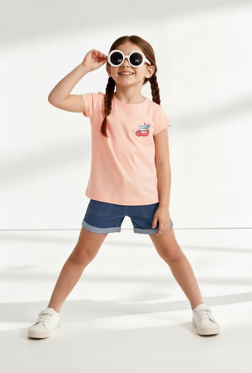 Girls Placement Print T-shirt