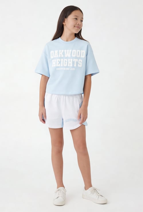 Girls Printed Shorts Set