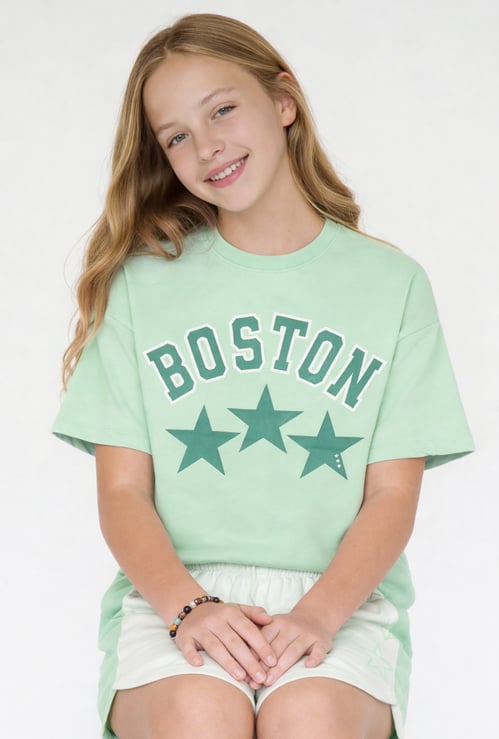 Girls Printed Shorts Set