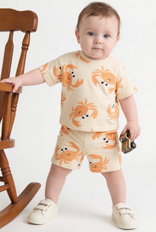 Boys Printed Shorts Set