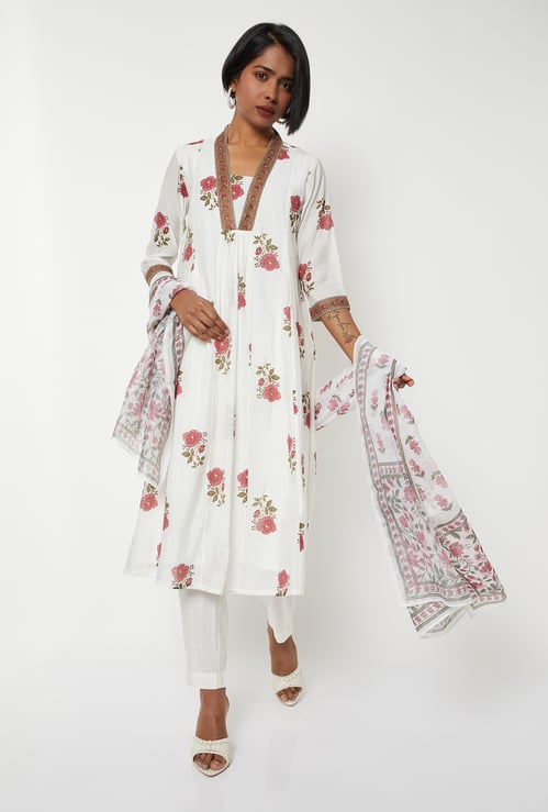 Women Printed A-line Kurta Set