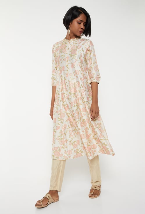 Women Floral Print A-line Kurta