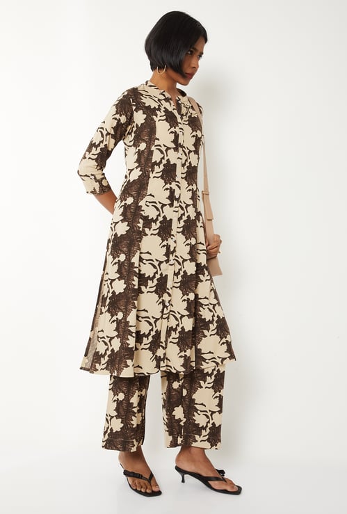 Women Floral Print A-line Kurta Set