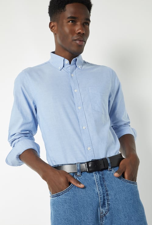 Men Solid Slim Fit Shirt