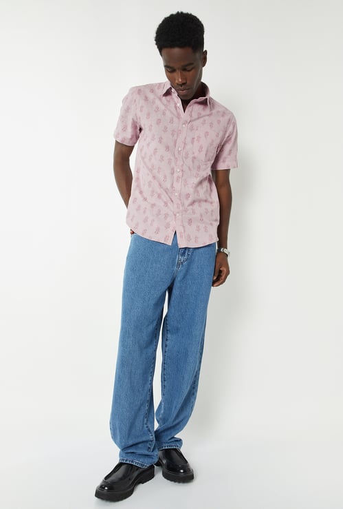 Men Printed Slim Fit Shirt