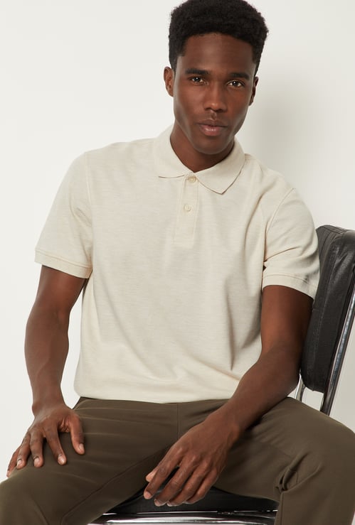 Men Solid Polo T-shirt