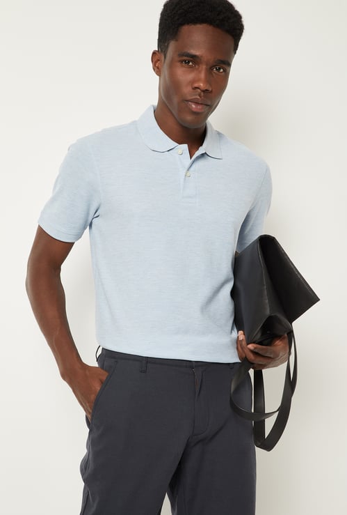 Men Solid Polo T-shirt