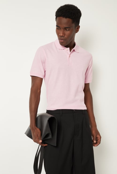 Men Solid Polo T-shirt