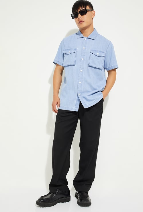 URB_N Men Washed Relaxed Fit Shirt