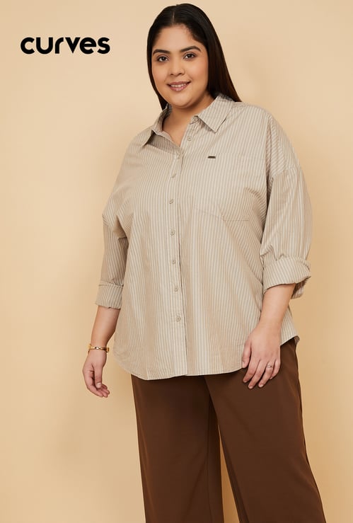 Women Striped Regular Fit Shirt