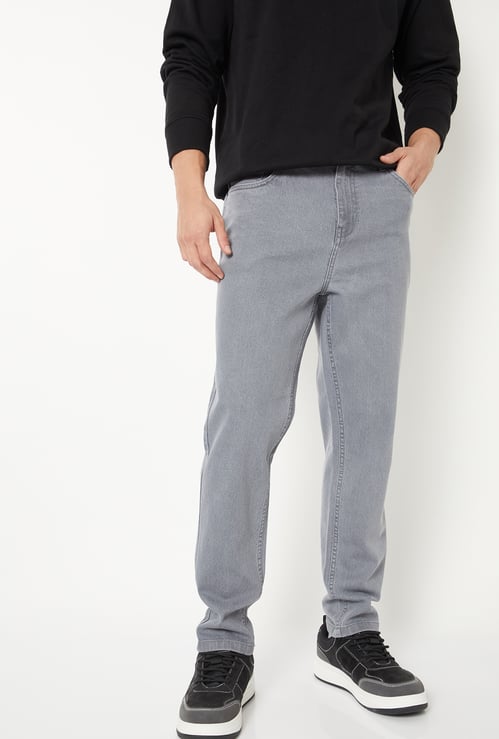Men Washed Carrot Fit Jeans