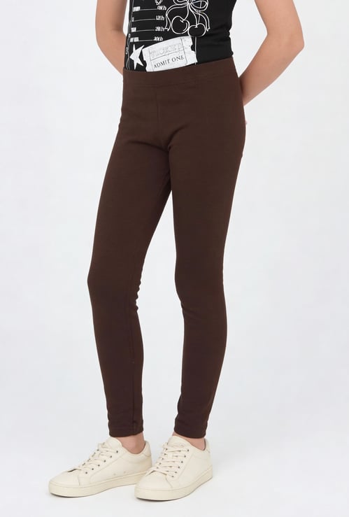 Girls Solid Leggings