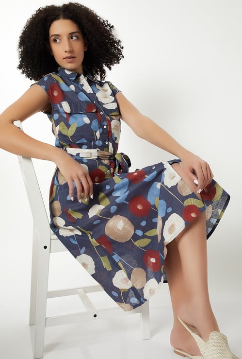 Women Printed Midi Dress