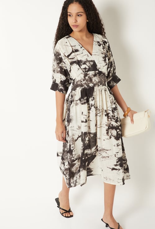 Kalki x Max Printed A-line Midi Dress