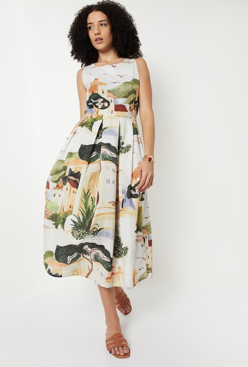 Kalki X Max Women Printed Midi Dress