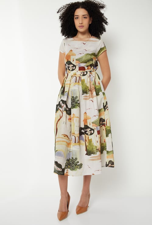Kalki x Max Women Printed Midi Dress
