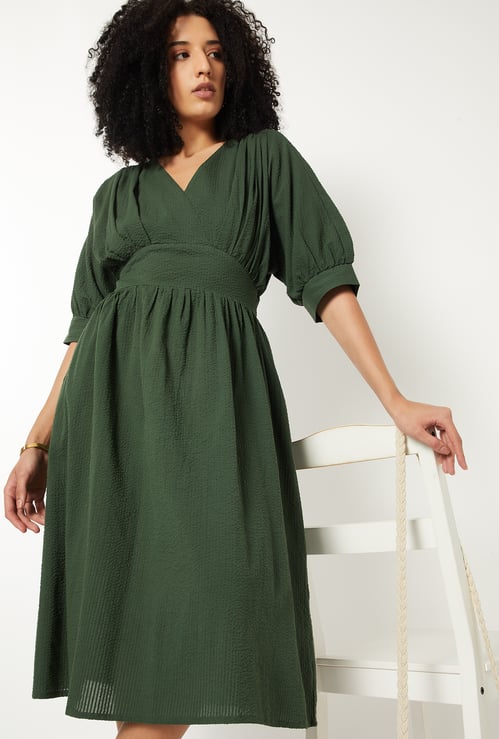 Women Textured A-line Dress