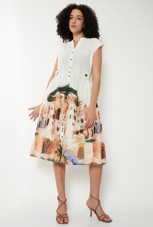 Kalki x Max Women Artistic Printed Midi Dress