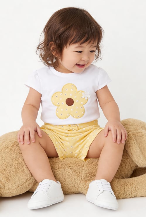Girls Applique Short Set