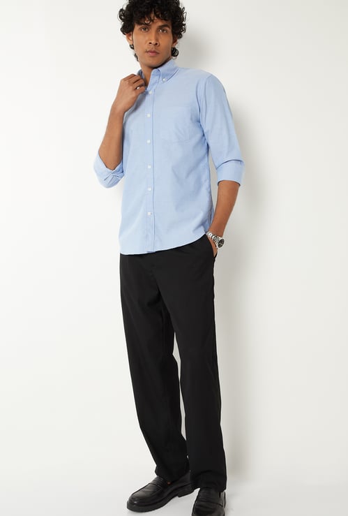 Men Solid Slim Fit Shirt