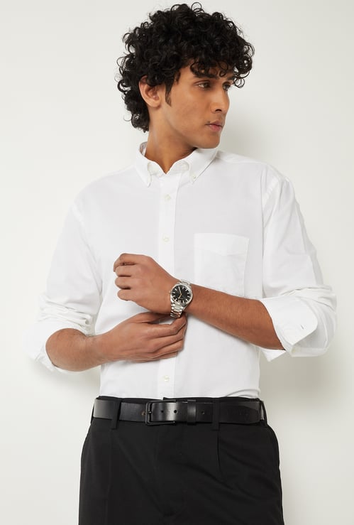 Men Solid Slim Fit Shirt
